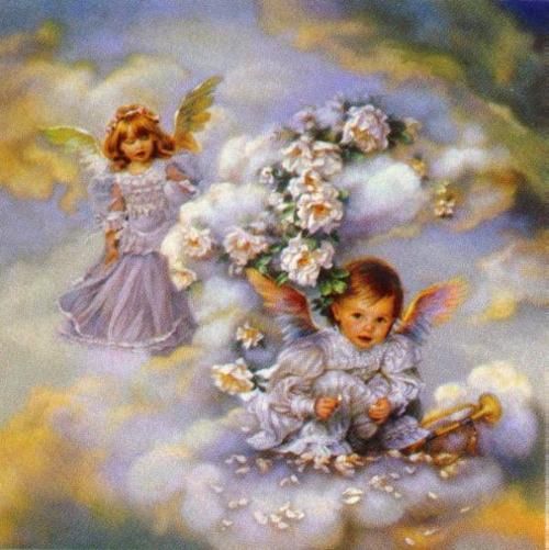 SANDRA KUCK 11X11 Secondary Market Art: "HEAVENLY HIDEAWAY"