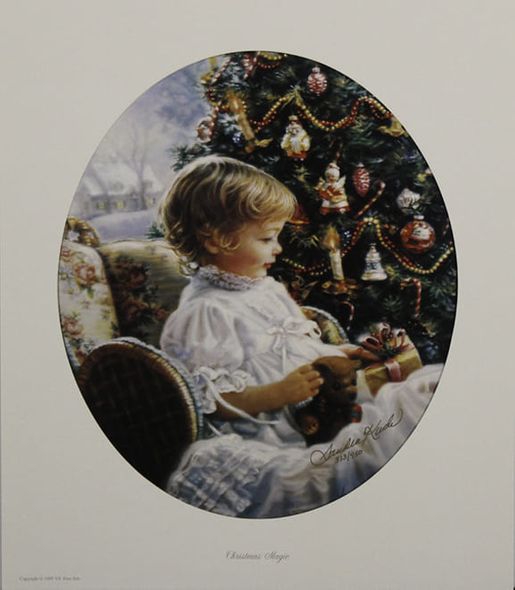 SANDRA KUCK 11X13 Secondary Market Art: "CHRISTMAS MAGIC"