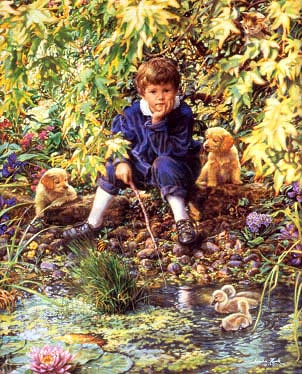 SANDRA KUCK 11X14 Secondary Market Art: "GOLDEN DAYS AP"