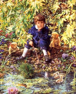SANDRA KUCK 11X14 Secondary Market Art: "GOLDEN DAYS AP"