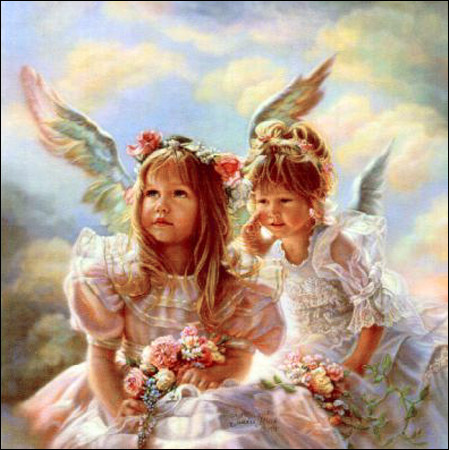 SANDRA KUCK 14X14 Secondary Market Art: "HEAVENLY WHISPER"