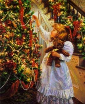 SANDRA KUCK 16X20 Secondary Market Art: "NIGHT BEFORE CHRIST PP"