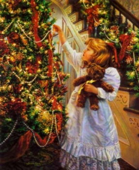 SANDRA KUCK 16X20 Secondary Market Art: "NIGHT BEFORE CHRISTMAS"