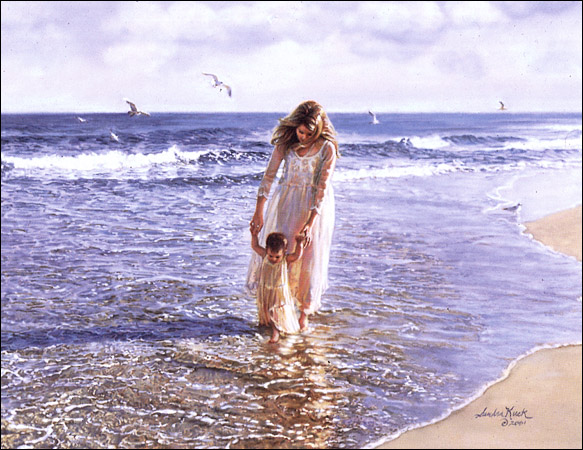 SANDRA KUCK 20X16 Secondary Market Art: "LOVING STEPS"