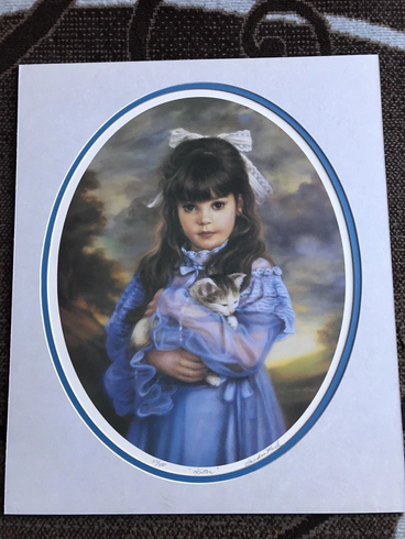 Sandra Kuck Signed and Numbered Limited Edition  5 Lithograph: "Kitten"