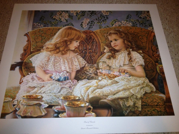 Sandra Kuck Signed and Numbered Limited Edition Artist Proof Lithograph: "Best Friends"