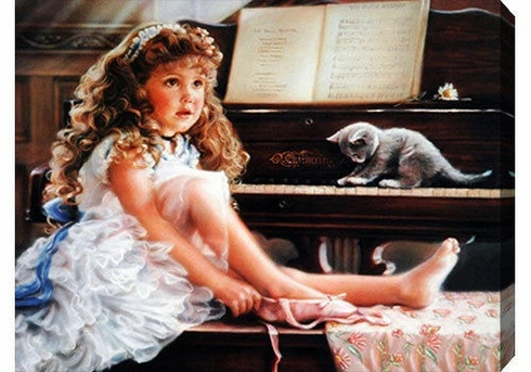 Sandra Kuck Signed and Numbered Limited Edition Canvas Lithograph: "Rehearsal"