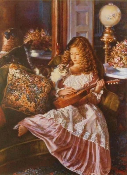Sandra Kuck Signed and Numbered Limited Edition Lithograph: "Duet"