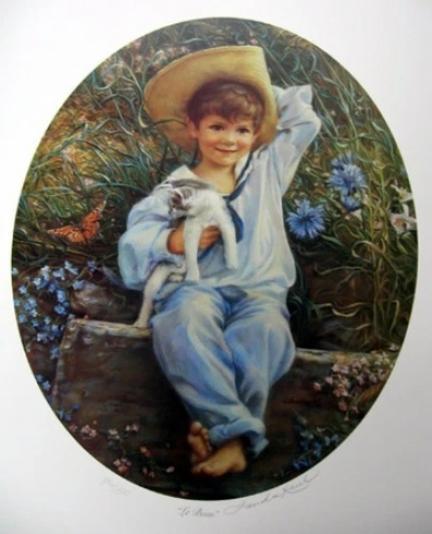 Sandra Kuck Signed and Numbered Limited Edition Lithograph: "Le Beau"