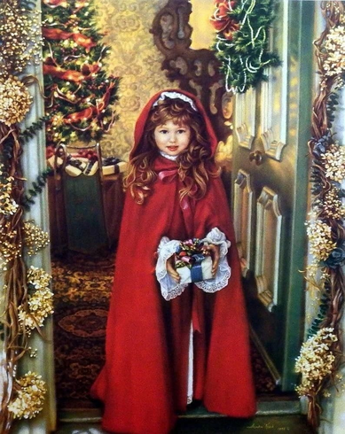Sandra Kuck Signed and Numbered Limited Edition Lithograph: "Merry Christmas" Sandra Kuck Signed and Numbered Limited Edition Lithograph: "Merry Christmas"