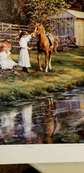 Sandra Kuck Signed and Numbered Limited Edition  Lithograph: "Yesterday"