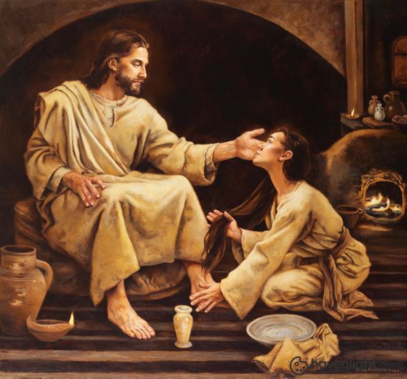 Sandy Freckleton Gagon Fine Art Canvas Giclee: "Because He First Loved Us"