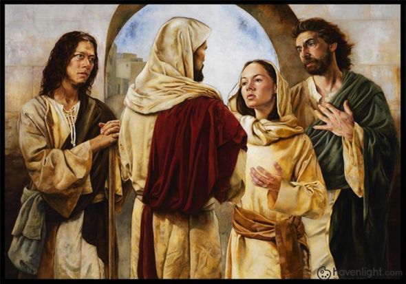 Sandy Freckleton Gagon Fine Art Canvas Giclee: "Martha&#39;s Witness Of Christ"