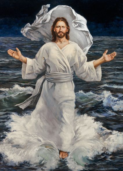 Sandy Freckleton Gagon Fine Art Canvas Giclee: "Master, the Tempest is Raging"