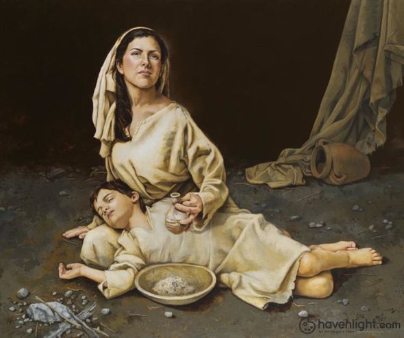 Sandy Freckleton Gagon Fine Art Canvas Giclee: "Sacrifice Brings Forth Blessings"