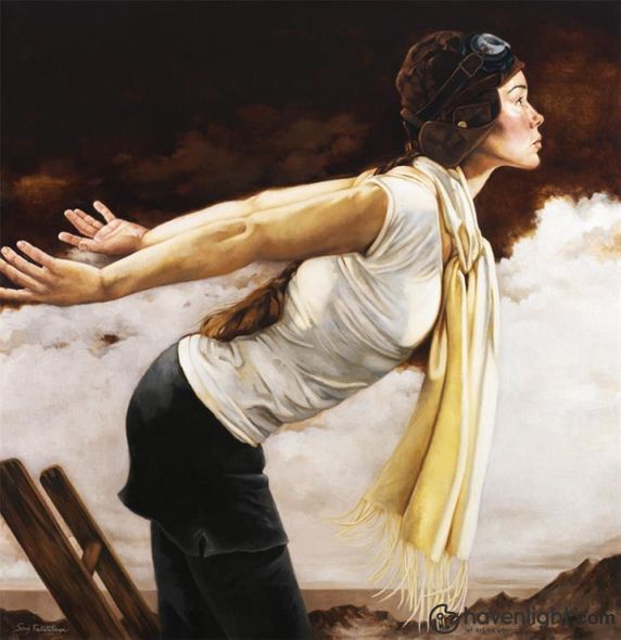 Sandy Freckleton Gagon Fine Art Canvas Giclee: "She Remembered She Could Fly"