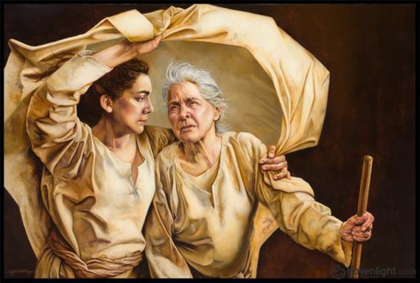 Sandy Freckleton Gagon Fine Art Canvas Giclee: "Whither Thou Goest"