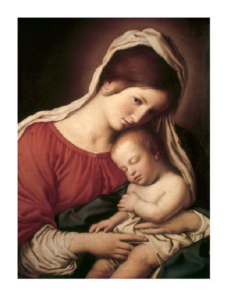 Sassoferrato Fine Art Open Edition Gicl&eacute;e:"Madonna & Child (I)"