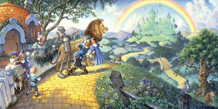 SCOTT GUSTAFSON 32X16 Secondary Market Art: "WIZARD OF OZ"