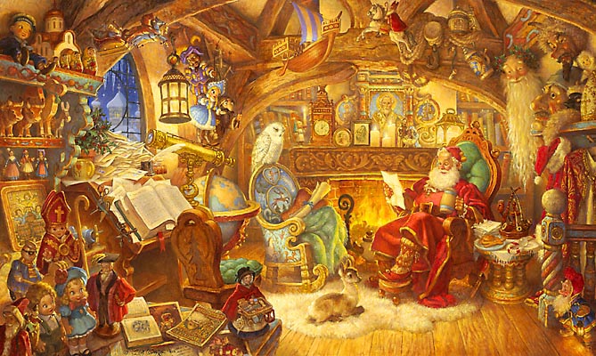 Scott Gustafson Limited Edition Print:"St. Nicholas In His Study"