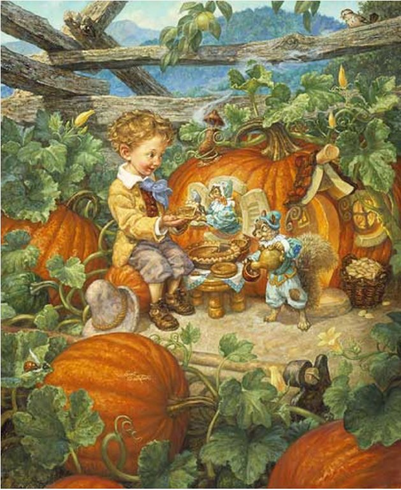 Scott Gustafson Artist Signed Limited Edition Print:"Peter, Peter, Pumpkin Eater" Scott Gustafson Artist Signed Limited Edition Print:"Peter, Peter, Pumpkin Eater"