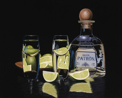 Scott Jacobs Hand Signed and Numbered Limited Edition Canvas Giclee: "Patron Silver"