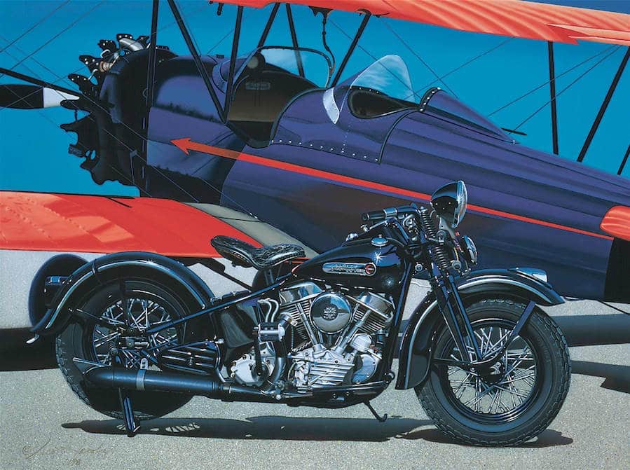 Scott Jacobs Hand Signed and Numbered Limited Edition Mixed Media on Paper:"Ride Like The Wind"