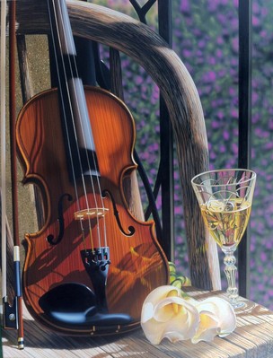 Scott Jacobs Hand Signed and Numbered Limited Edition Canvas Giclee: "Summer Concerto"