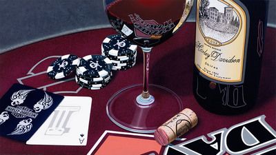 Scott Jacobs Hand Signed and Numbered Limited Edition Canvas Giclee: "You Bet Shiraz"
