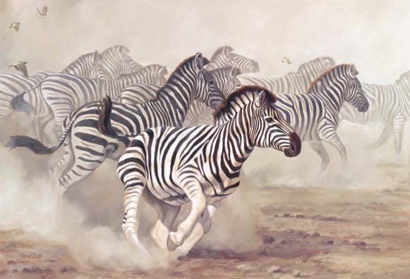 Scott Lindsay Handsigned & Numbered Limited Edition Canvas:"Skittish"