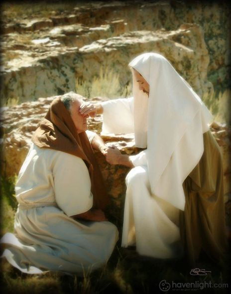 Scott Sumner Fine Art Canvas Giclee: "Healing a Blind Man"