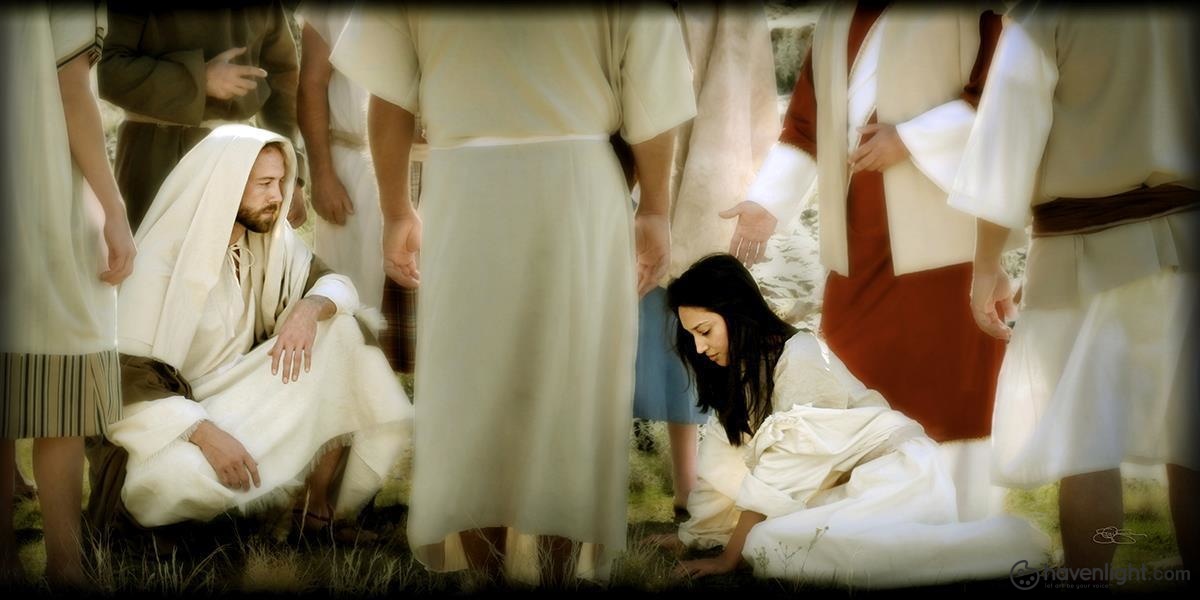 Scott Sumner Fine Art Canvas Giclee: "Let Him Who is Without Sin Cast the First Stone"