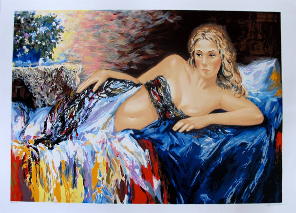 Sergey Ignatenko Hand Signed Limited Edition Serigraph:"Relaxation"