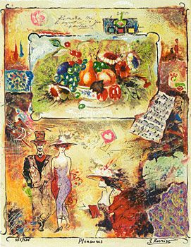 Sergey Kovrigo Limited Edition Serigraph on Paper:"Pleasures"