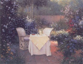 Sergon Limited Edition Lithograph on Paper:"Garden Pleasures"