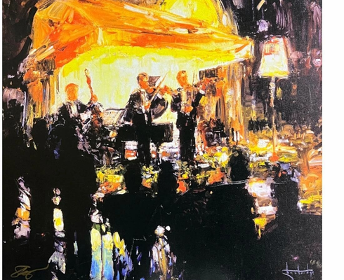 Shortridge, Stephen Signed Limited Edition Giclee: "After Dinner Music" Canvas" Shortridge, Stephen Signed Limited Edition Giclee: "After Dinner Music" Canvas"