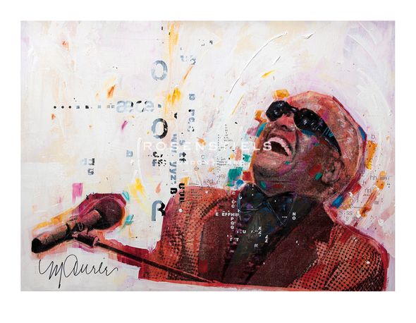 Sidney Maurer Hand Numbered Limited Edition Print on Paper :"The Genius of Soul"