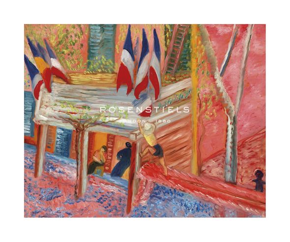 Sigrid Hjerten Hand Numbered Limited Edition Print on Paper :"At the Square in Cassis, 14 July"