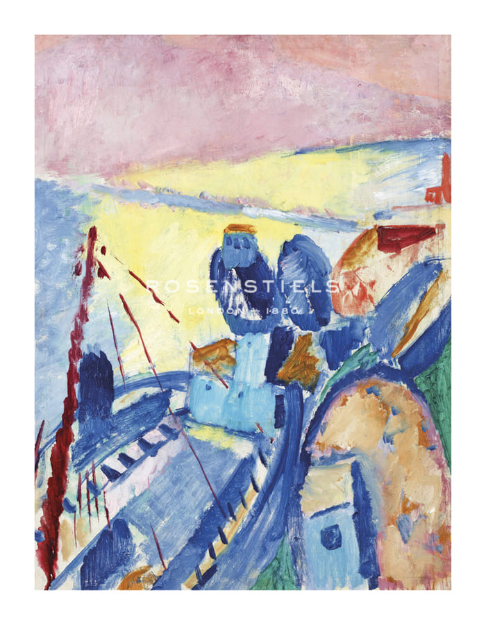 Sigrid Hjerten Hand Numbered Limited Edition Print on Paper :"Blue Barges"
