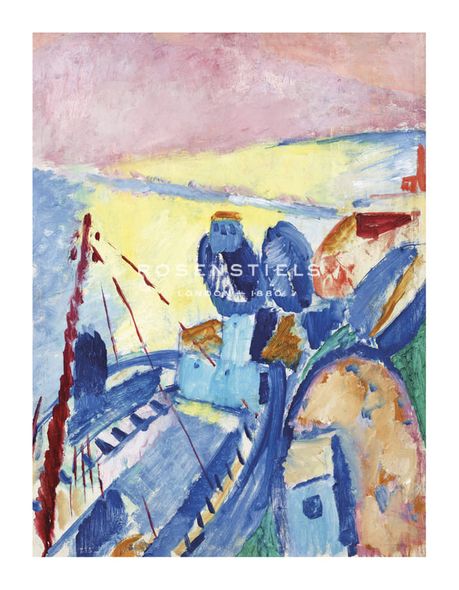 Sigrid Hjerten Hand Numbered Limited Edition Print on Paper :"Blue Barges"