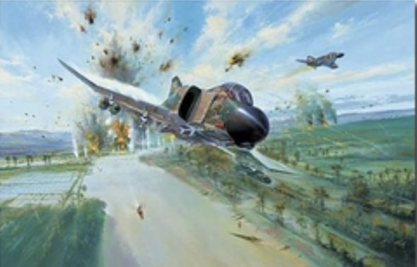 SIMON ATACK 31X23 Secondary Market Art: "PHANTOM RAIDERS"