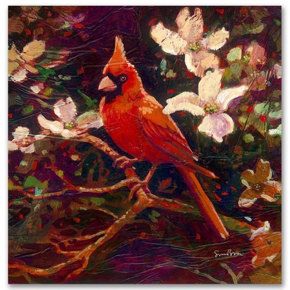 Simon Bull Limited Edition 12 x 12 giclee:"Cardinal"