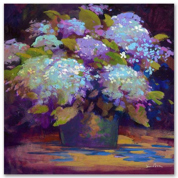 Simon Bull Limited Edition 20 x 20 giclee:"Hydrangea"