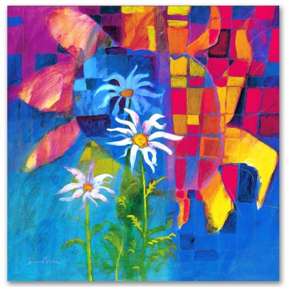 Simon Bull Limited Edition 20 x 20 giclee:"Together We Chase The Sun"