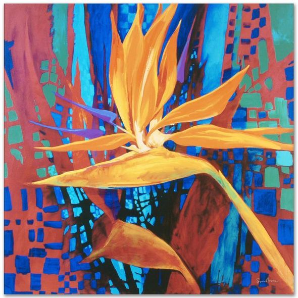 Simon Bull Limited Edition 33 x 33 giclee:"Bird of Paradise"