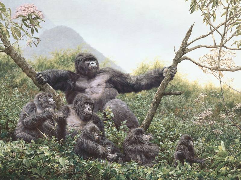 Simon Combes Hand Numbered Limited Edition Anniversary Giclee on Canvas:"The Guardian "