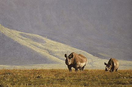 Simon Combes Hand Numbered Limited Edition Fine Art Gicl&eacute;e Canvas: "The Survivors"