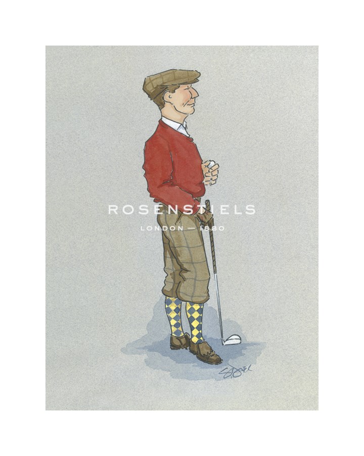Simon Dyer Hand Numbered Limited Edition Print on Paper :"The Golfer"