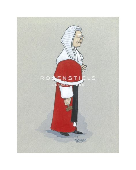 Simon Dyer Hand Numbered Limited Edition Print on Paper :"The High Court Judge"