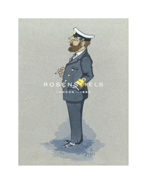 Simon Dyer Hand Numbered Limited Edition Print on Paper :"The Naval Captain"